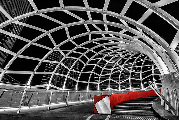 The Webb Bridge in Melbourne Australia by photographer Mieke Boynton