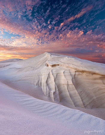 Sand dunes at sunset at Lancelin Western Australia by photographer Mieke Boynton