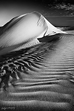 Sand ripples and a sand dune near Lancelin Western Australia by photographer Mieke Boynton